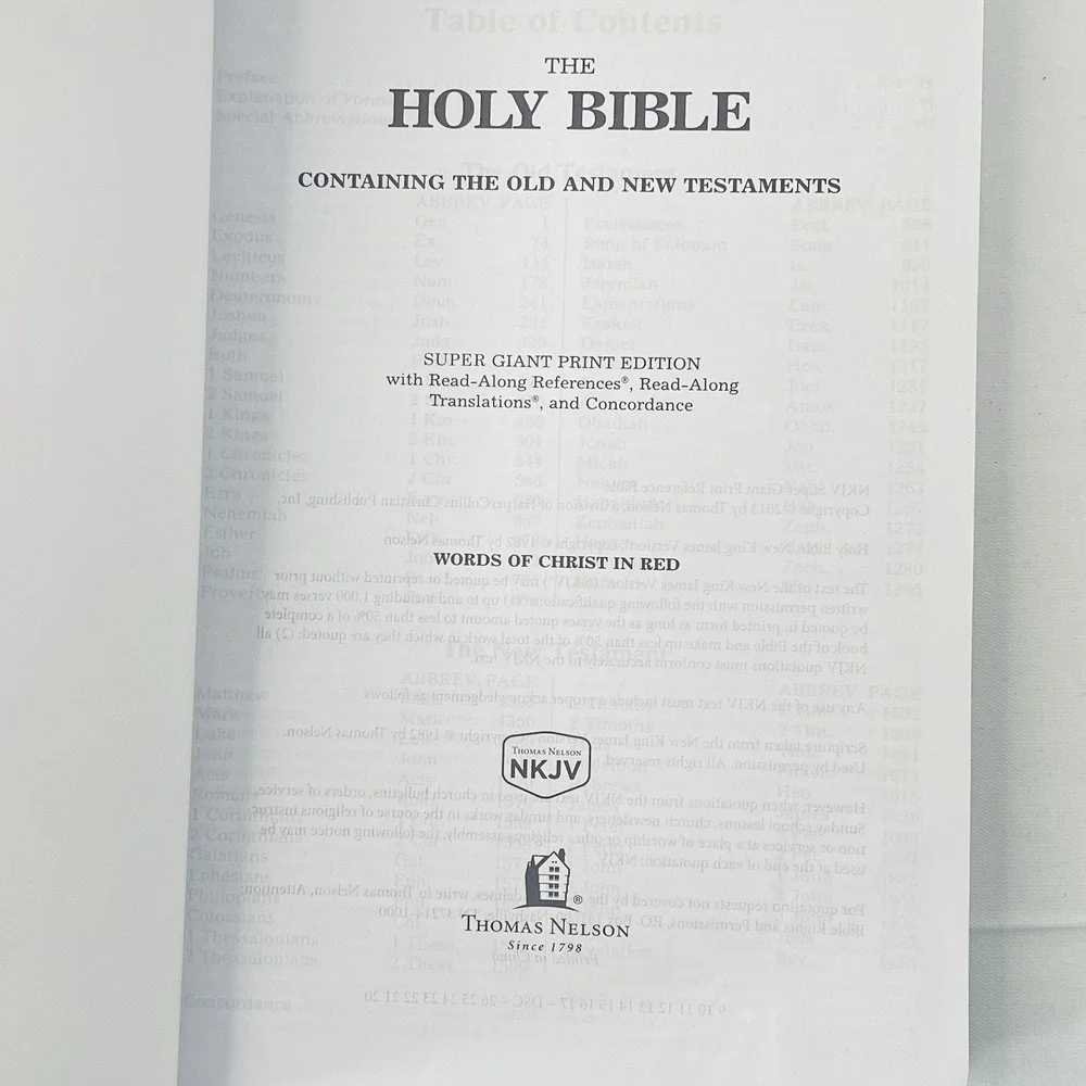 N/A holy bible